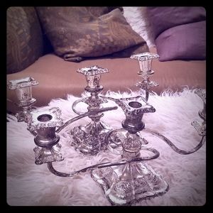 Vintage silver candelabras